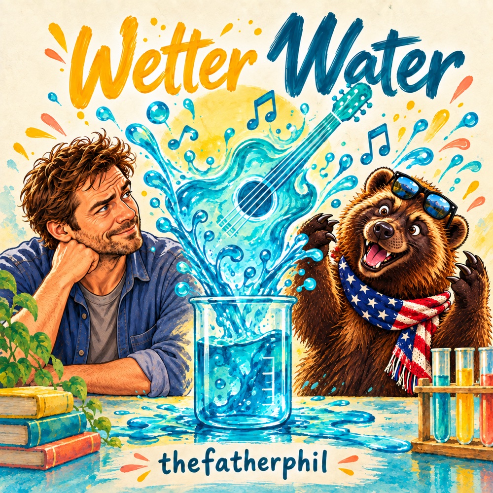 Wetter Water single cover with Todd and Eugene the Wolverine, by thefatherphil